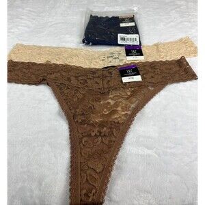 INC International Concepts Lot of 3 Lace Thong Panties Underwear Size XXL NWT